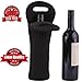 Jeeves Bottle Tote - Bottle Carry Bag, Black 5mm Thick Neoprene