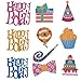30 Pack Hanging Happy Birthday Swirl Decorations - Party Streamers for Ceiling and Birthday Decorations (35-38 in)