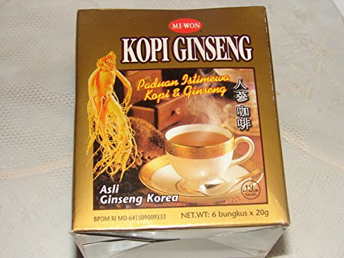 Mi-won Kopi Miwon Instang Coffee with Korean Ginseng 5-ct, 100 Gram