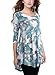 BAISHENGGT Women's Sleeveless Printed Flare Tunic Top X-Large Green Paisley