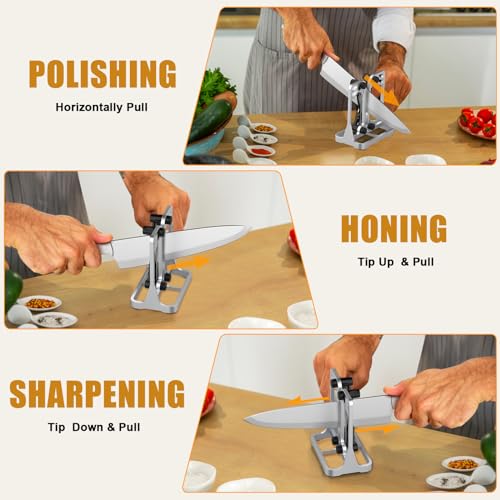Knife Sharpener, Knife Sharpening with Adjustable Angles Knife