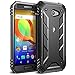 Alcatel A30 Rugged Case, Poetic Revolution [360 Degree Protection] Full-Body Rugged Heavy Duty Case with [Built-in-Screen Protector] for Alcatel A30 Smartphone (NOT Fit Alcatel A30 Plus) Black