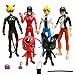 Ladybug Action Figure 6Pcs Miraculous Tikki Noir Cat Plagg Adrien Action Figures Toy Set Minifigures Kid's Gift Children Game