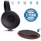 Drumstone Mirascreen Tv Wifi Dispaly HDMI Media Streamer With Rugby Ball Shaped Wireless Hands-free Bluetooth Speaker Compatible With Xiaomi, Lenovo, Apple, Samsung, Sony, Oppo, Gionee, Vivo Smartphones (One Year Warranty)