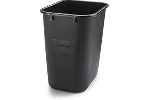 COASTWIDE Indoor Can W/Out Lid, Blk Soft Plastic, 3.5 Gal