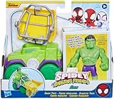 SPIDEY AND HIS AMAZING FRIENDS Marvel Hulk Smash Truck Set Toy 10in Interactive view 2
