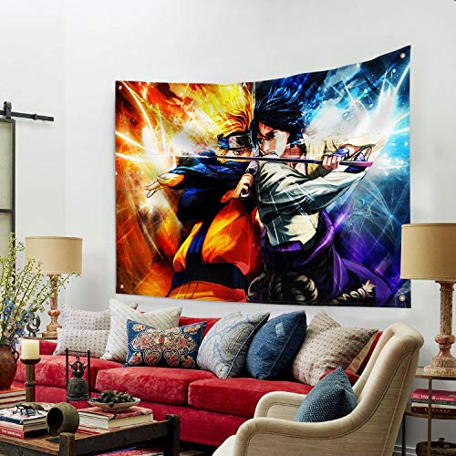 Shaboo Prints Naruto Flag Anime Manga Flag Poster UV Resistance Fading & Durable Man Cave Wall