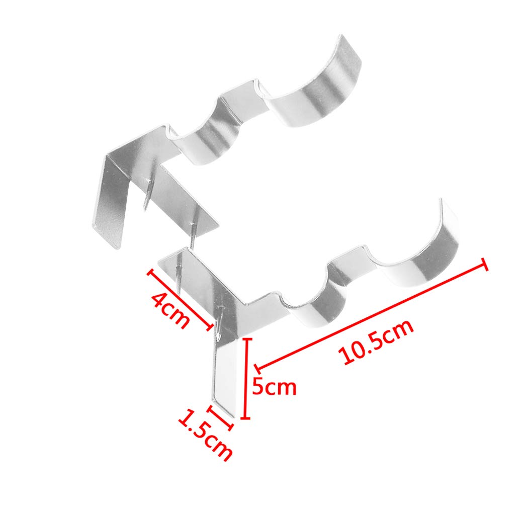 Lpl Double Rod Brackets Curtain Rod Wall Bracket Curtain Holders Tap Right Into Window Frame No Screws No Drills (Silver)