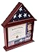 DECOMIL - Certificate and Document Holder with 3x5 Flag Display Case, Mango Finish