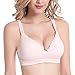 Nursing Bras One Cup Lace Edge Cotton Seamless No Rims Button Adjustment Women's Maternal Postpartum Bra