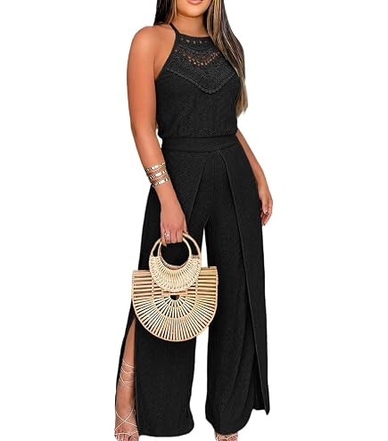 Amazon.com: CHICME Women's Piece Off Shoulder Lace Straight Leg