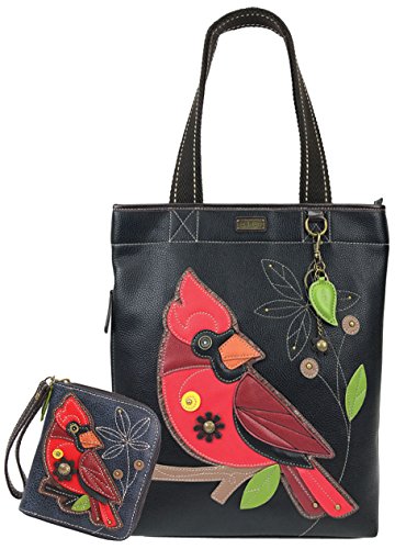 Chala Handbags Everyday Tote Women Handbag with Zip Around Wallet (Cardinal)