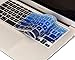 MOSISO Keyboard Cover with Pattern Compatible with MacBook Pro 13 inch, Pure Light Blue & Deep Blue