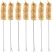 35mm Test Tube Brush, Tan Bristles, Radial Tip, Galvanized Handle, Karter Scientific 210X2 (Pack of 12)