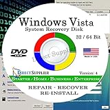 WINDOWS VISTA - 32 Bit & 64 Bit DVD SP1, Supports All Versions. Starter, Home Basic, Home Premium, Business, and Enterprise edition. Recover, Repair, Restore or Re-install Windows to Factory Fresh!