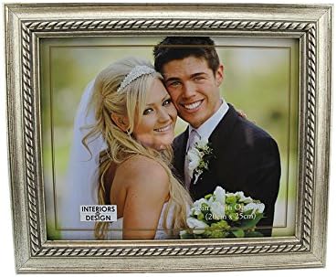 8x10 Picture Frame Champagne or Silver Texture Antique Finish