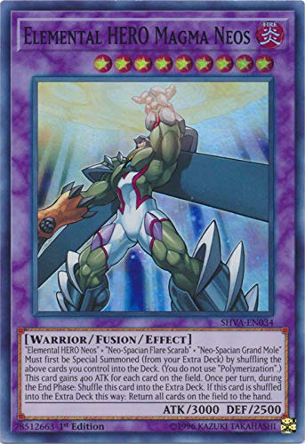 Yu-Gi-Oh! - Elemental HERO Magma Neos - SHVA-EN034 - Super Rare - 1st Edition - Shadows In Valhalla