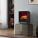 PuraFlame 12 Inches Octavia Portable Electric Fireplace Heater, 1500W, Black