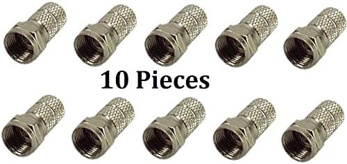 IECables 10 Pack F Type Male CATV Twist-on Connector for RG59