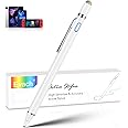 Evach Stylus Pen for Samsung Galaxy Tab A9 A8 A7 - High-Precision Fine Tip Digital Pencil with Magnetic Fabric Cap 2 in 1 Sensitive,Good for Drawing,Pencil for Samsung Galaxy Tab A9 A8 A7,White