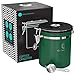 Coffee Gator Stainless Steel Container - Canister with co2 Valve, Scoop and Travel Jar - Medium, Green