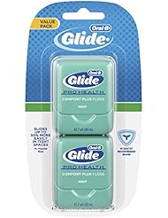 Oral-B Glide Pro-Health Comfort Plus Dental Floss, Mint, 40 M, Twin Pack