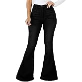 Bell Bottom Jeans for Women Ripped High Waisted Classic Flared Denim Pants