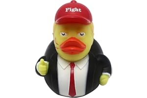 Happiesthomer Rubber Ducks Car Duck Dashboard Decoration Squeak Trump Ducks Toys 2024 Gifts for Kids Adults Car Ornaments Car Décor Accessories (Trump Duck-Fight)