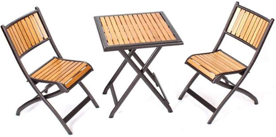 smzzz Gartenmöbel Gartentisch/Bistro-Tisch, 2 Stühlen Bistro-Set