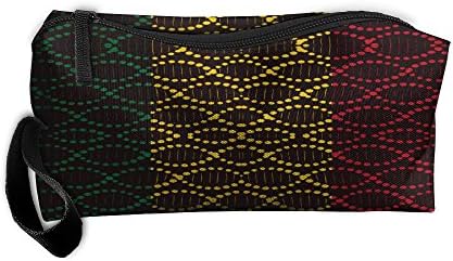 Rasta Reggea DNA Print Multi-functional Cosmetic Makeup Bag Zipper Closure Bags Toiletries Organizer Bag