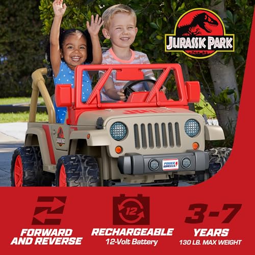 Power Wheels Jurassic Park Jeep Wrangler RideOn Battery Powered