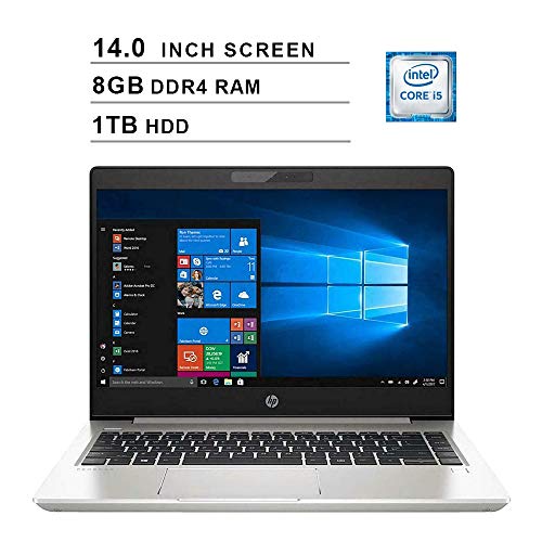 2019 Premium HP ProBook 440 14 Inch HD Business Laptop (Intel Core i5-8265U up to 3.90 GHz, 8GB DDR4 RAM, 1TB HDD, WiFi, Bluetooth, HDMI, Windows 10 Pro) (Silver)