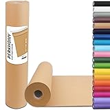 PerkHomy 17.5" x 1,200" (100') Brown Kraft Paper