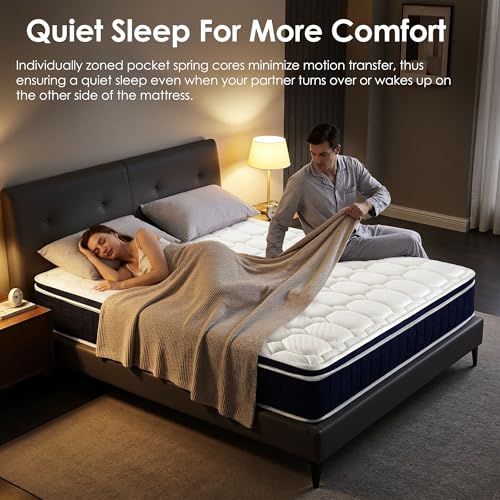 EDIMENS Spring Hybrid Mattress 90x200 cm - 25cm Medium Firmness Mattress for Spine Support Pressure Relief, Edge-to-Edge Support System | Pressure Relief Foam & Breathable Knit Fabric, Durable