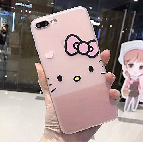 YTamazing Cute Hello Kitty Slim fit Soft Rubber TPU Skin Phone Case Back Cover For iPhone 7/8 and iPhone 8 Plus/7 Plus,iPhone X (7plus/8plus Style2)