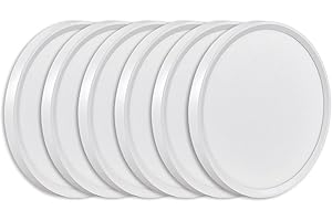 6PK 9 Inch LED Flush Mount Ceiling Lights, 18W, 1860LM, 3000K/4000K/6000K CCT Selectable, Round Flat Panel Light Fixtures for