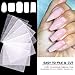 Upgrade Silk Fiberglass Nail Extension Form - DR. MODE 192 Pcs Clear Non-Woven Silk French Nail Warp, 6 Nail Shape 48 Size False Nail, Easy to Use Acrylic Nail/UV GEL Nail Form