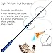 8 Pcs Cat Feather Toy, Cat Toy Wand, Teaser Wand Toy Set, Wineecy Cat Toys Interactive Retractable Wand Rod with Assorted Feather Toy for Exercising Kitten or Cat (Feather Toys)