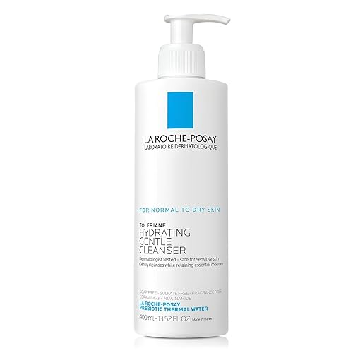 La Roche-Posay Toleriane Hydrating Gentle Face Cleanser, Daily Facial Cleanser with Niacinamide and Ceramides for Sensitive Skin, Moisturizing Face Wash for Normal to Dry Skin, Fragrance Free