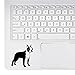 StickAny Palm Series Boston Terrier 5 Sticker for Macbook Pro, Chromebook, and Laptops (Black)