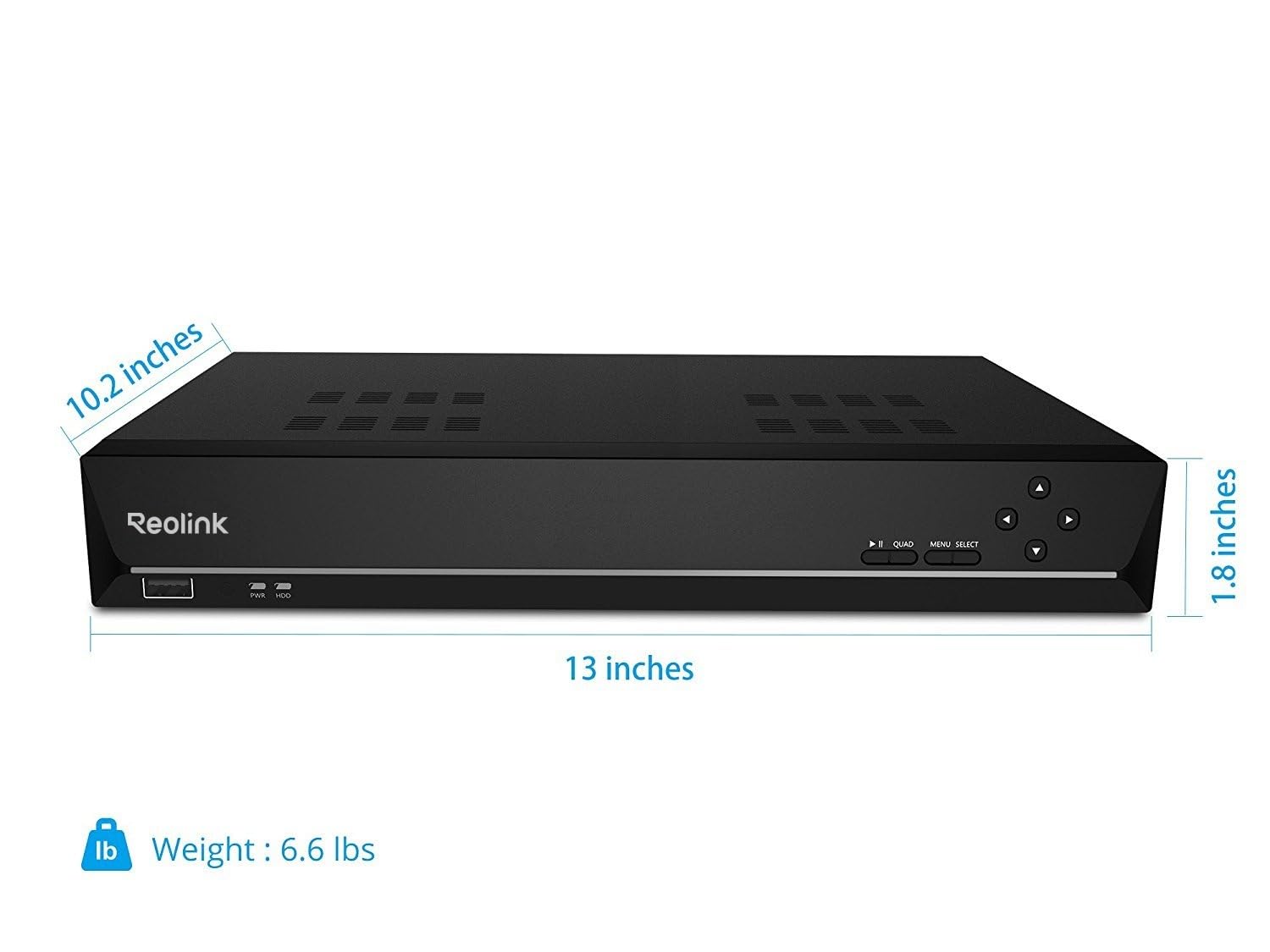 REOLINK 16CH Network Video Recorder for Home Security Camera System,Only Work with 16MP/12MP/4K/8MP/5MP/4MP The Same Brand PoE IP Cam,24/7 Recording to Pre-Installed 4TB Hard Drive,RLN16-410 - View 2