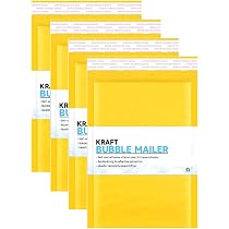 25 Pcs 6x9 Inch Yellow Kraft Bubble Mailers - Padded Self-Seal Shipping Envelopes, Waterproof & Tear-Resistant