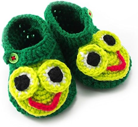 Deluxemarche Handmade crochet cute froggy newborn socks unisex-baby