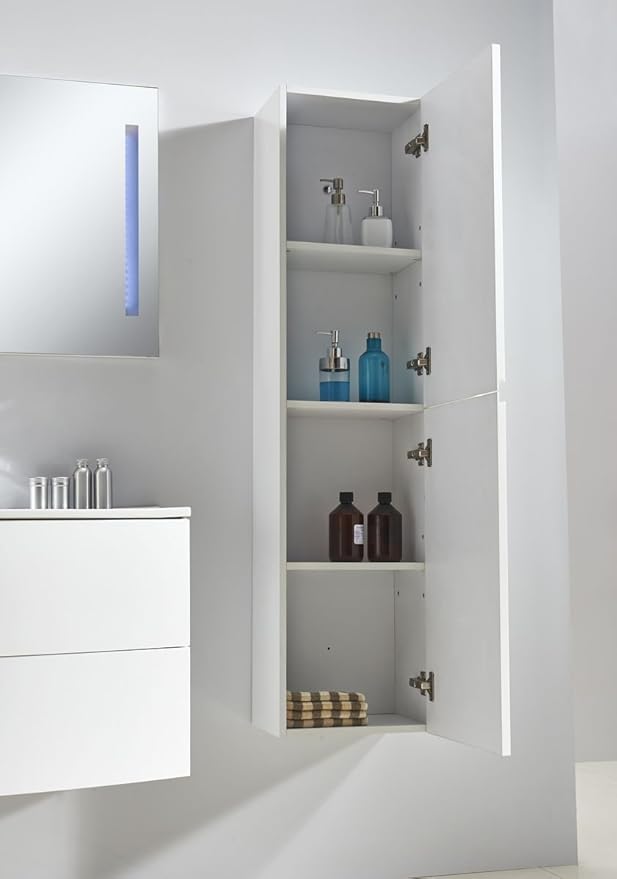 Badmöbel Seitenschrank ALBA in weiß: Amazon.de: Baumarkt