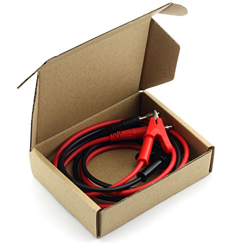 TOTOT 2 PCS Banana Plug to Crocodile Alligator Clip Test Lead Wire Cable Set 15A 1M - Thumbnail 2