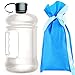CHOOBY High-Capacity New Wave Jug Resin Sports Water Bottles(2.2 Liter)(Transparent)
