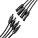 BTSKY Y Branch 1 Male to 4 Female (M/FFFF) and 1 Female to 4 Male (F/MMMM) Connectors Parallel Adapter Wire Plug Tool Kit for Solar Panel