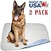 Careoutfit 2 Pack - 34 x 36 - Large Premium Heavyweight Waterproof Reusable Pet Mat/Quilted Washable Large Dog/Puppy Training Travel Pee Pads (Blue)