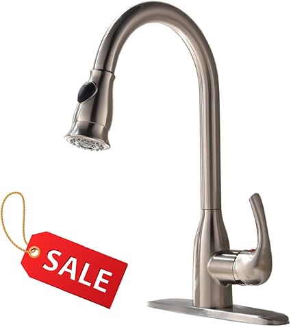 Hotis Commercial Single Handle Pull Down Sprayer Stainless Steel