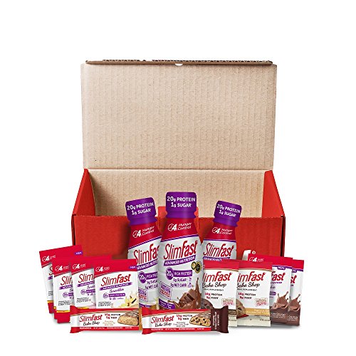 SlimFast The 7-Day Quick Start Kit, 14 Meal Replacement Assortment - High Protein Shakes and Smoothie Mixes, Bars and Cookies SlimFast The 7-Day Quick Start Kit, 14 Meal Replacement Assortment - High Protein Shakes and Smoothie Mixes, Bars and Cookies